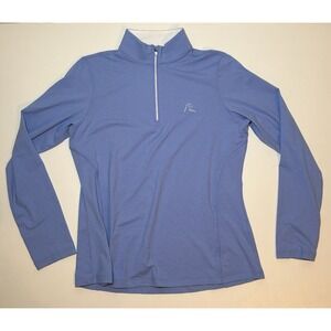 Rhoback Women's Blue Quarter Zip Performance Golf Shirt | Medium